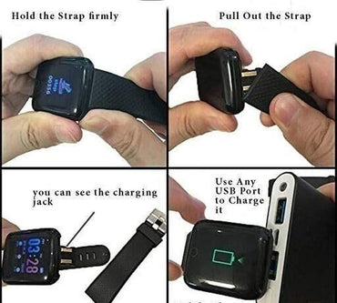 ID116 Plus Smart Bracelet Fitness Tracker Color Screen Smartwatch Heart Rate Blood Pressure Pedometer Sleep Monitor