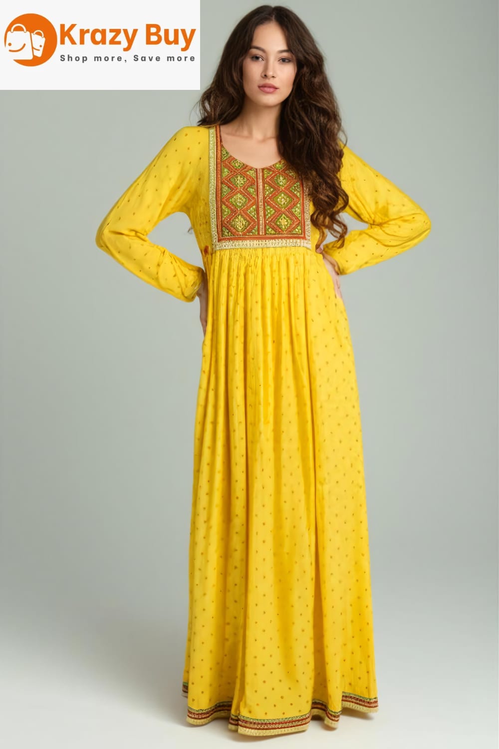 Yelllow Eleget kurtis