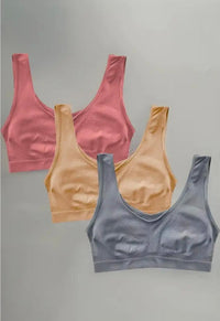 Womens Multicolor Air Bra (Pack of 3)