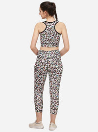 Women's Polyester Animal Print Sports Track Suit