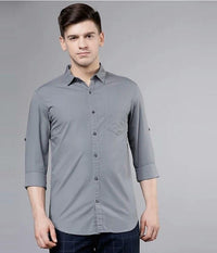 Cotton Solid Full Sleeves Regular Fit Casual Shirt
