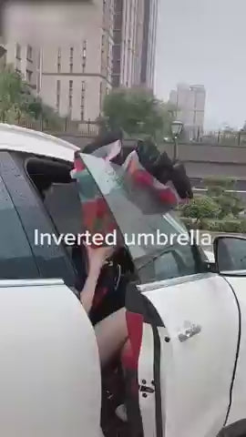 Double Layer Strong waterproof Umbrella with C- Shape Handle