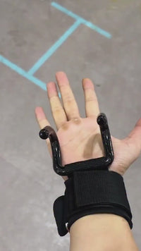 Weight Lifting Rod Hooks Wrist Support (Pair of 1)