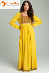 Yelllow Eleget kurtis